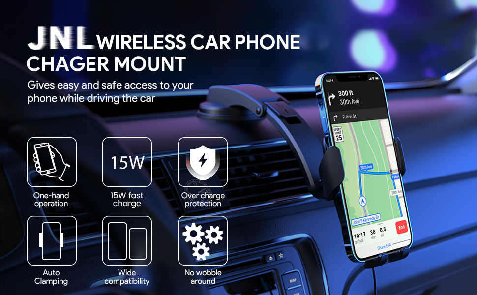 15W charger phone mount for car