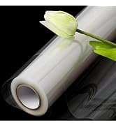 Vanhench 17.5" x 1500"(125') Clear Cellophane Wrap for Gift Baskets, 3Mil Thick Cellophane Wrap R...