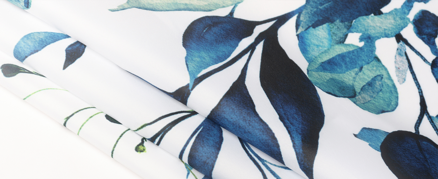 blue shower curtain