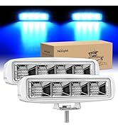 Nilight Marine LED Pods Navigation Lights 2PCS 72W Blue Beam Flood Beam Ponton Boat Deck Dock Lig...