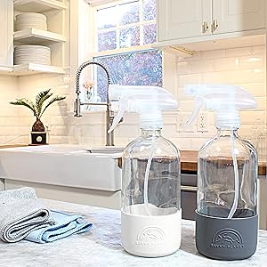 16oz glass spray bottles kitchen counter