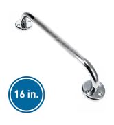 BodyMed 16-inch Chrome Plated Steel Grab Bar - Anti-Slip, Safety Aid Support for Bathrooms