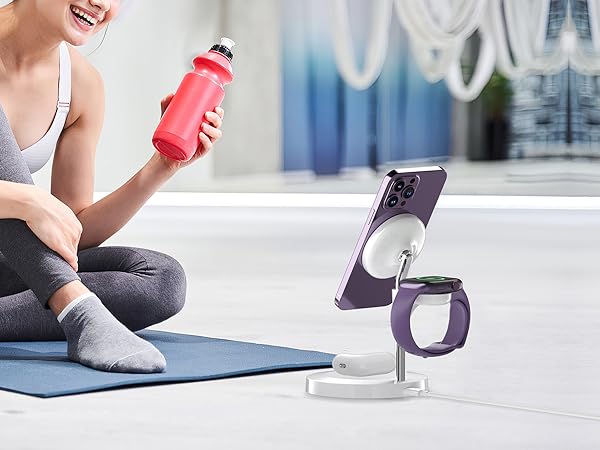 magsafe charger stand 3 in 1 charging station apple wireless multiple devices iphone watch airpods