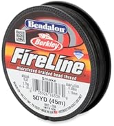 Beadalon FireLine Beading Thread by Berkley, 0.006", Break Strength 6 lb, Smoke, 50 yd