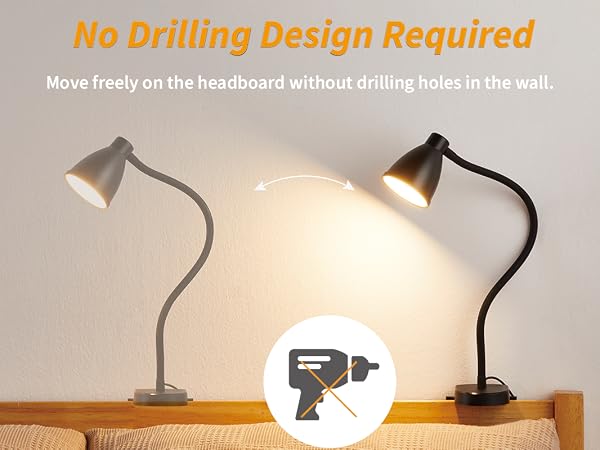 Reading Lights for Books in Bed Bedside Lamp Bed Wall Lamps for Bedroom Headboard Office Home