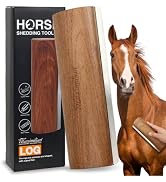 MAXIMILIAN Professional Large Wooden Horse Deshedding Brush 7.87in/20cm | Solid Wood,Metal Sheddi...