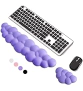 Keyboard Wrist Rest Mouse Wrist Support Set, Cloud Keybroad Wrist Rest Pad with Non-Slip PU Base,...