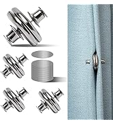 HENGI Curtain Weight Magnets 4 Pack, Upgraded Curtain Magnets Closure with Back Tack, Strong Drap...