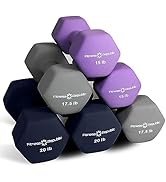 Fitness Republic Neoprene Workout Dumbbells - Non Slip, Anti Roll Exercise & Fitness Dumbbells Co...
