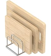 KORRTFID Cutting Board Holder Stand, Cutting Board Storage Rack, Cutting Board Organizer, 304 Sta...