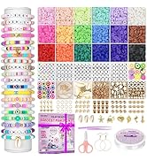 Gionlion Friendship Bracelet Kit Concert Bracelets Merch, 5200 Pcs Clay Beads Bracelet Making Kit...