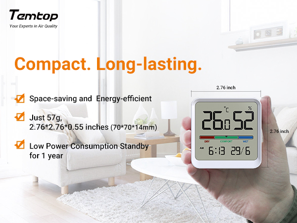 thermometer humidity monitor sensor hygrometer digital temp indoor outdoor T1SE Temtop home baby