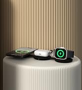Satechi OntheGo 3 in 1 Wireless Charger, Qi2 Portable Charger with 15W Fast Charging for iPhone ...