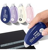 4 Pack Double Sided Tape Roller, Scrapbook Supplies, Glue Tape Roller for Crafts, Double-Sided Ad...