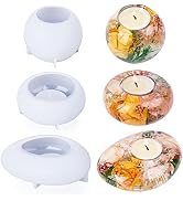 LET'S RESIN Tealight Candle Holder Resin Molds Silicone,3Pcs Tea Light Candle Holder Molds for Re...
