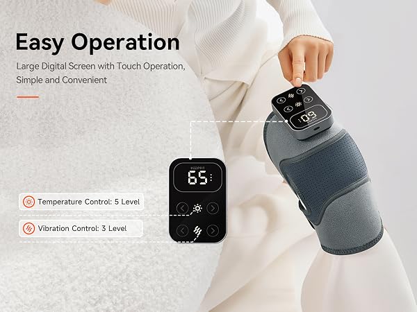 IKEEPFIT Cordless Knee Massager with Heat Vibration