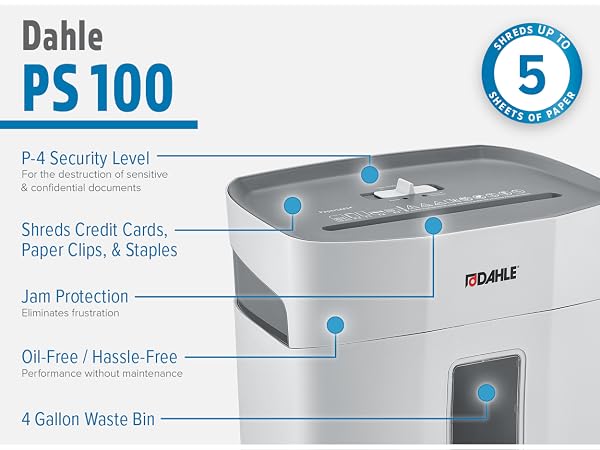 Dahle PaperSAFE PS 100 Deskside Paper Shredder