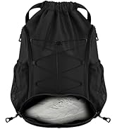 BROTOU Soccer Bags, Football Backpack, Volleyball Bag, Drawstring Soccer Backpack with Ball and S...