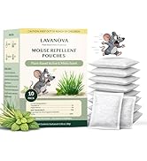 Mouse Repellent Pouches 10P, Peppermint Rodent Repellent for Indoor & Outdoor Use, Long-Lasting N...
