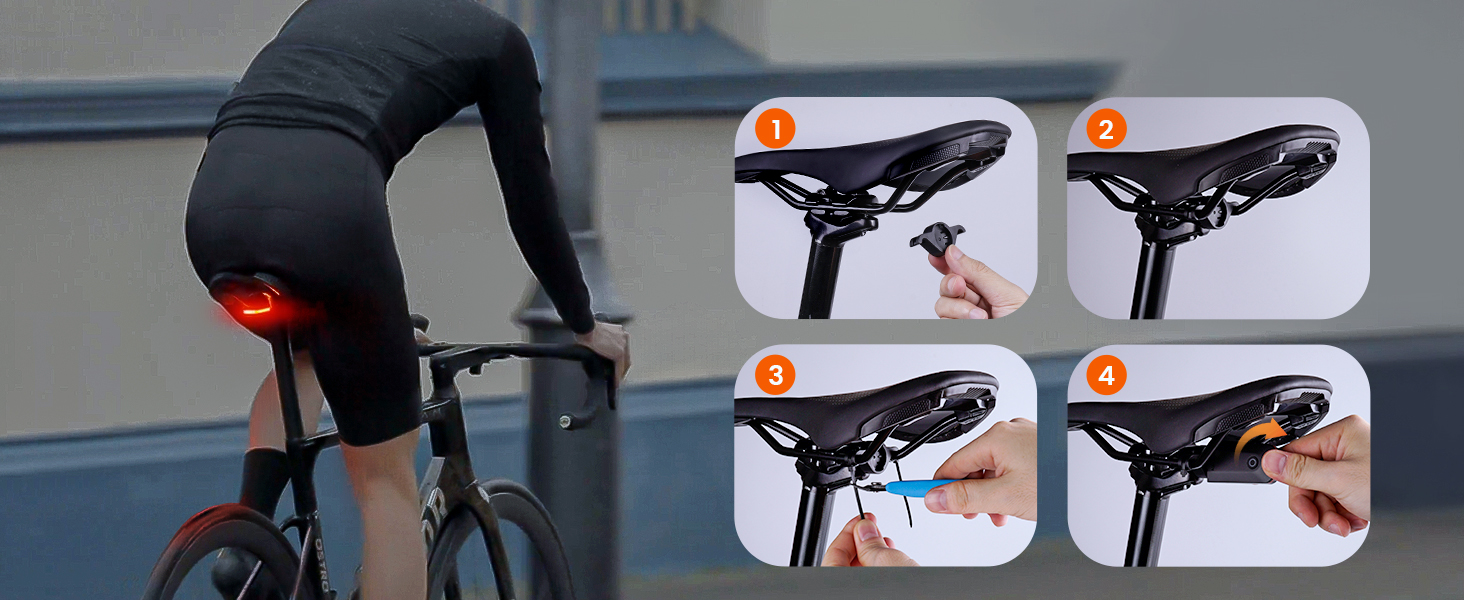 saddle mount bike tail light