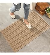 HIYARD Front Door Mat, Heavy Duty Welcome Door Mat Indoor Outdoor, Absorbent Doormat, Sturdy Non ...