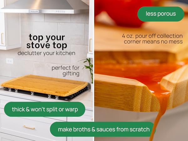 Cutting board mom bamboo kitchen workstation 36 x 24 cutting board carving noodle board
