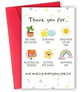 gerdiny Funny Teacher Appreciation Gifts for Women Men, Cute Thank You Card for Teachers