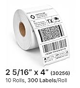 Spartan Industrial - Replacement for DYMO 30256 (10 Rolls, 3000 Labels) 2 5/16" X 4" Direct Therm...