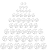 Kingrol 50 Pack Clear Plastic Fillable Ornaments Ball for Christmas, Wedding, Party, Home Decor, ...