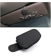 VAGURFO Car Sunglasses Holder Visor, Leather Magnetic Sunglasses Holder Eyeglass Hanger Clip for ...