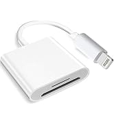 (Apple MFi Certified) Lightning to SD Card Camera Reader for iPhone iPad, Dual Card Slot Memory C...