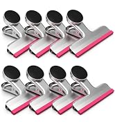 HOUSE AGAIN Chip Clips Bag Clips, 8 Pack Strong Magnetic Bag Clip Silicone-Covered Edges No Scrat...