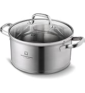 WAGENSTEIGER 9.09-Quart Casserole Pot/Dutch Oven, Stainless Steel 3-Layer Construction with Alumi...