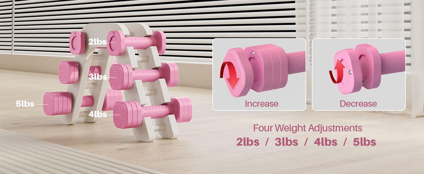 Adjustable Dumbbell Set of 2 Adjustable Weights Dumbbells Set Free Weights Dumbbells Set for Women