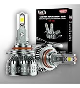 Veth Automotive 9006 Fog Replacement Bulbs, 6500K Cool White, 130W 30000LM Ultra Bright, No Adapt...