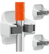 reliahom 3 Pack Broom Holder Wall Mount Mop Grippers No Drilling Self Adhesive Anti-Slip Mop Hand...