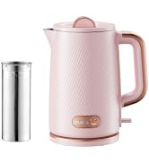 OLEGA Electric Kettle: 1200W Fast Boil Tea Kettles with Tea Infuser 1.5L | Stainless Steel Kettle...