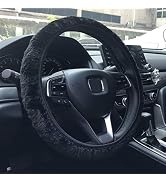 KAFEEK Elastic Long Microfiber Plush Steering Wheel Cover for Winter Warm, Universal 15 inch, Ant...