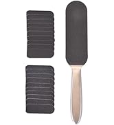 TECKE Pedicure Foot File Stainless Steel Scrubber Callus Dead Skin Remover with 20 Pcs Replaceabl...