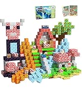 SSAWER Magnetic Blocks, 208PCS Magnetic Building Blocks, Stacking Magnets for Kids, Sensory Toy f...