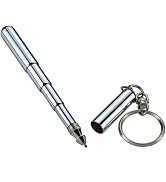 DPWOUM 1Pc Silver Retractable mini pen made of stainless steel Metal Tool Pen Retractable pocket ...