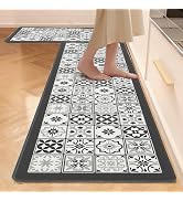 Dintszyayue Kitchen Rugs Sets of 2 Anti Fatigue Padded Standing Mats Non Slip Waterproof Kitchen ...