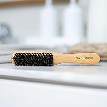 GranNaturals Boar Bristle Slick Back Hair Brush