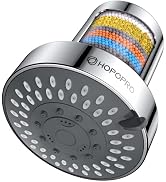 High Pressure 4" Filtered Shower Head with 5 Settings, Showerhead Filter | NSF Certified Filter R...