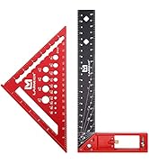 Square Tool and Carpenter Square Set,7 in. Aluminum Alloy Rafter Square +12in.Framing Square Comb...