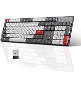 MageGee Wireless Mechanical Keyboard Moon104 RGB Backlight Triple Mode 2.4GHz/BT/USB-C Wired Offi...