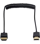 Duttek Coiled HDMI Cable, Extreme Thin 4K HDMI to HDMI Cable, for 3D and 4K Ultra HD TV Stick HDM...