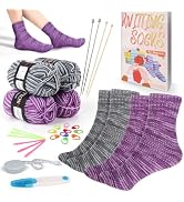 Coopay Knitting Kit Beginners for Socks, Knitting Starter Kit with Instructions & Yarn, Knitting ...
