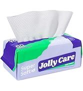 Jolly Care Disposable Face Towels, Face Towelette Disposable, Soft Makeup Remover Dry Wipes, Thic...