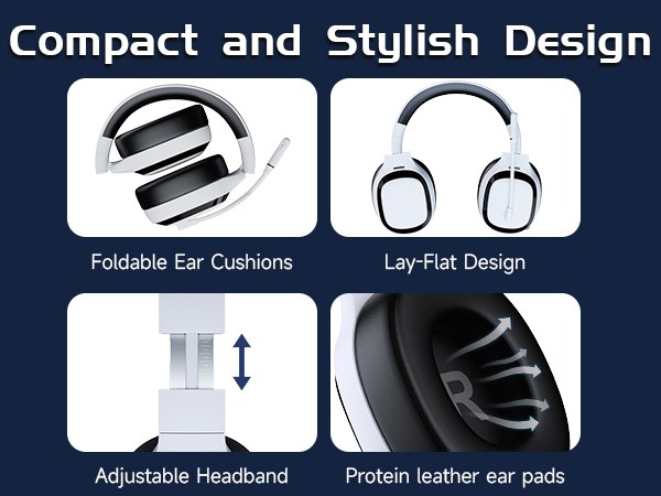 wireless gaming headset for ps5 with mic low latency bluetooth gaming headphones